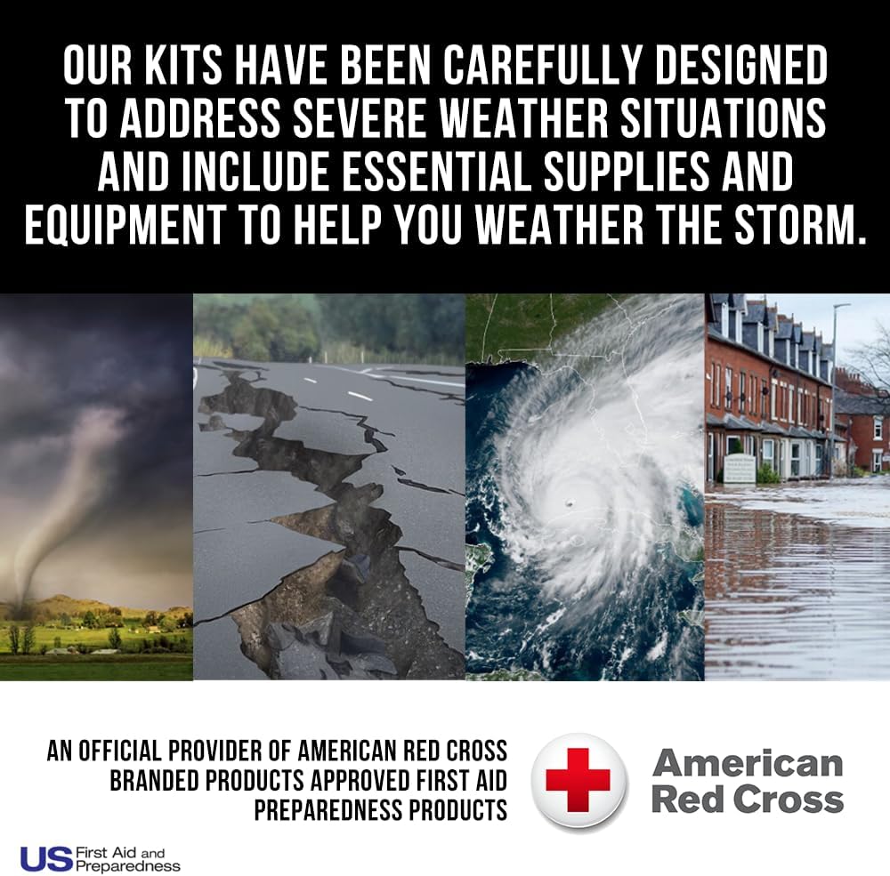 American Red Cross Officially Licensed Product | 3-Day Emergency Preparedness Deluxe Backpack | 72 Hour Survival Supplies for 1 Person | Water, Phone Charger, Blanket, Food - Image 4