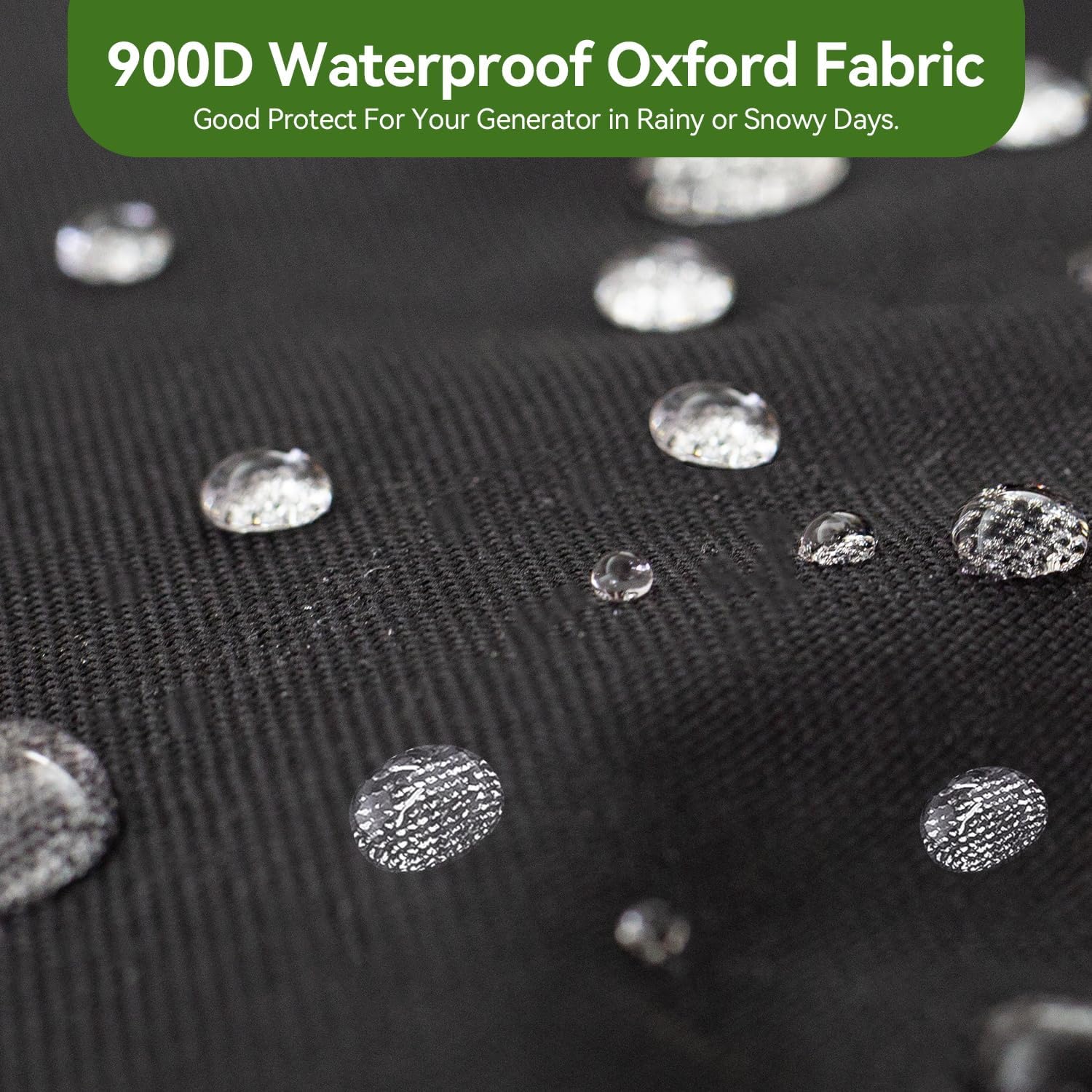 Waterproof Generator Covers for Outside, Heavy Duty Thicken 900D Polyester Fabric Portable Generator Covers Universal Fits for Most Generators 10000-15000 Watt, Black (38"L x 28"W x 30"H) - Image 4