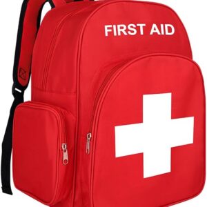 Red Emergency Bag First Aid Backpac...