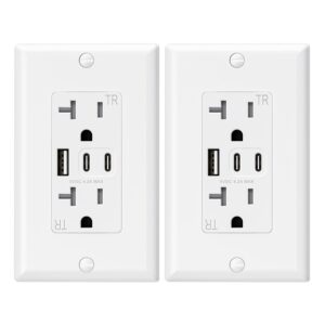 ELEGRP USB Outlets, 20 Amp Wall Out...