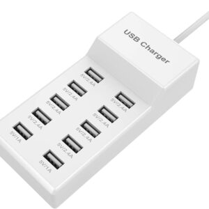10-Port USB Wall Charger Station wi...