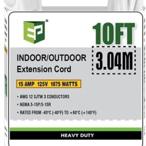 EP 12/3 10 FT Indoor Outdoor White ...