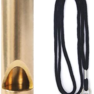 Brass Survival Whistle, 125 dB Loud...