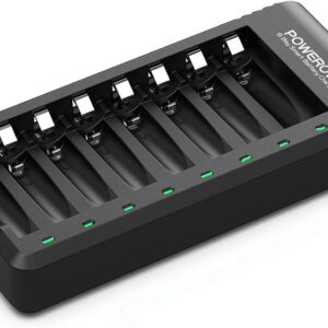 POWEROWL 8 Bay AA AAA Battery Charg...