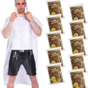COOY Rain Ponchos,with Drawstring H...