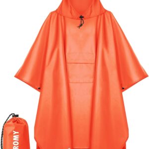 PTEROMY 3-in-1 Hooded Rain Poncho f...