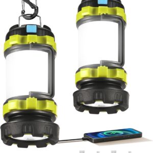 2 Pack LED Camping Lantern Flashlig...