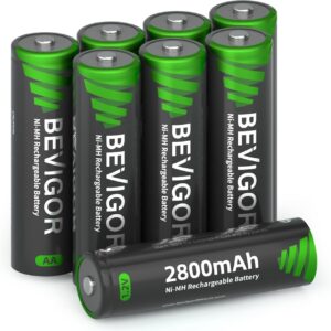 BEVIGOR 8 Pack AA Rechargeable Batt...