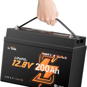 LiTime 12V 200Ah Mini LiFePO4 RV Ba...