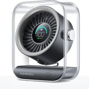 KIMMOO Rechargeable USB Desk Fan, Q...