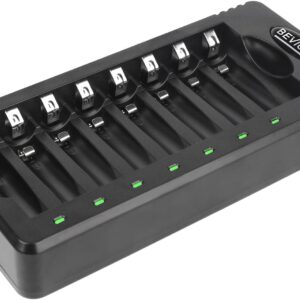 BEVIGOR 8-Bay AA AAA Battery Charge...