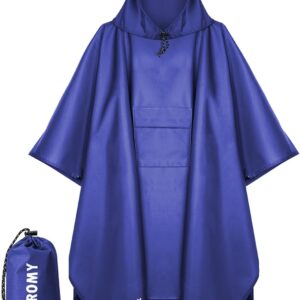 PTEROMY 3-in-1 Hooded Rain Poncho f...