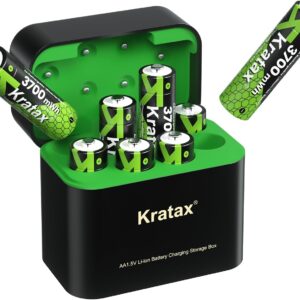 Kratax 3700mWh AA Rechargeable Lith...