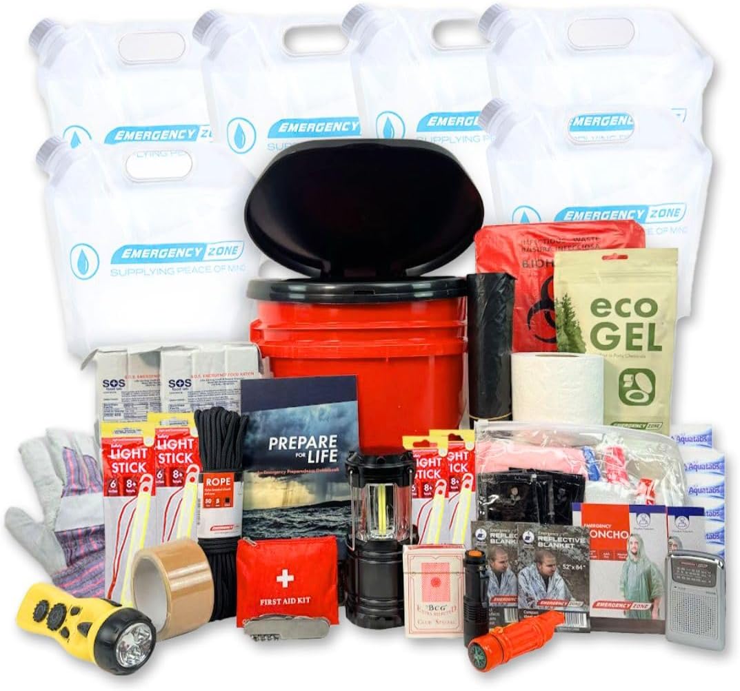 2 Person Hurricane Survival Kit | Disaster Preparedness Kit Packed w/Hurricane Preparedness Items & Hurricane Supplies When You Need It Most