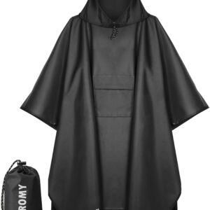 PTEROMY 3-in-1 Hooded Rain Poncho f...