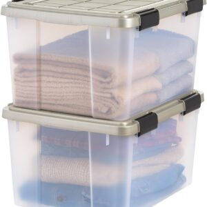 IRIS USA 44 Qt Storage Bins with Ga...
