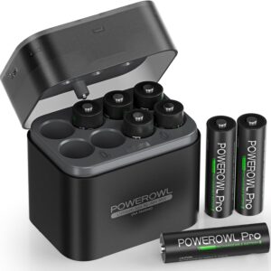 POWEROWL Rechargeable Lithium AA Ba...