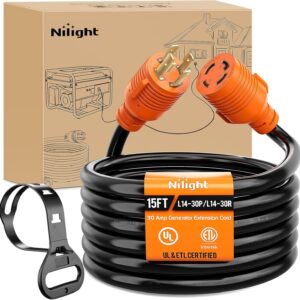 Nilight 30 Amp 15FT Generator Exten...