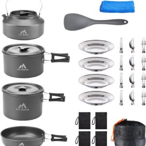 THTYBROS 27pcs Camping Cookware Mes...