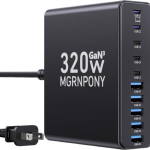 320W USB C Charger Block, 10-Port U...