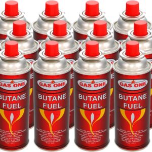 12 Butane Fuel GasOne Canisters for...