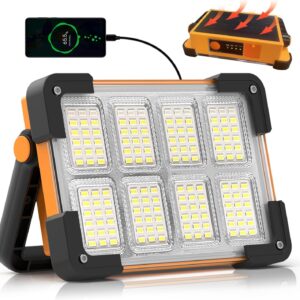120W Solar Rechargeable Work Light,...