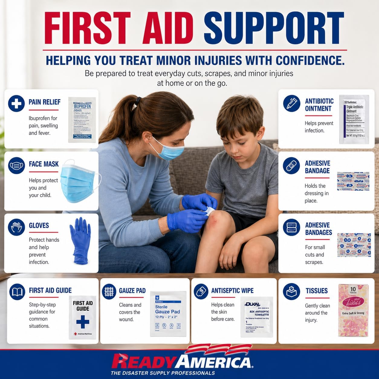 Ready America 70180 72 Hour Emergency Kit, 1-Person, 3-Day Backpack, Includes First Aid Kit, Survival Blanket, Emergency Food Portable Disaster Preparedness Go-Bag for Earthquake, Fire, Flood - Image 4