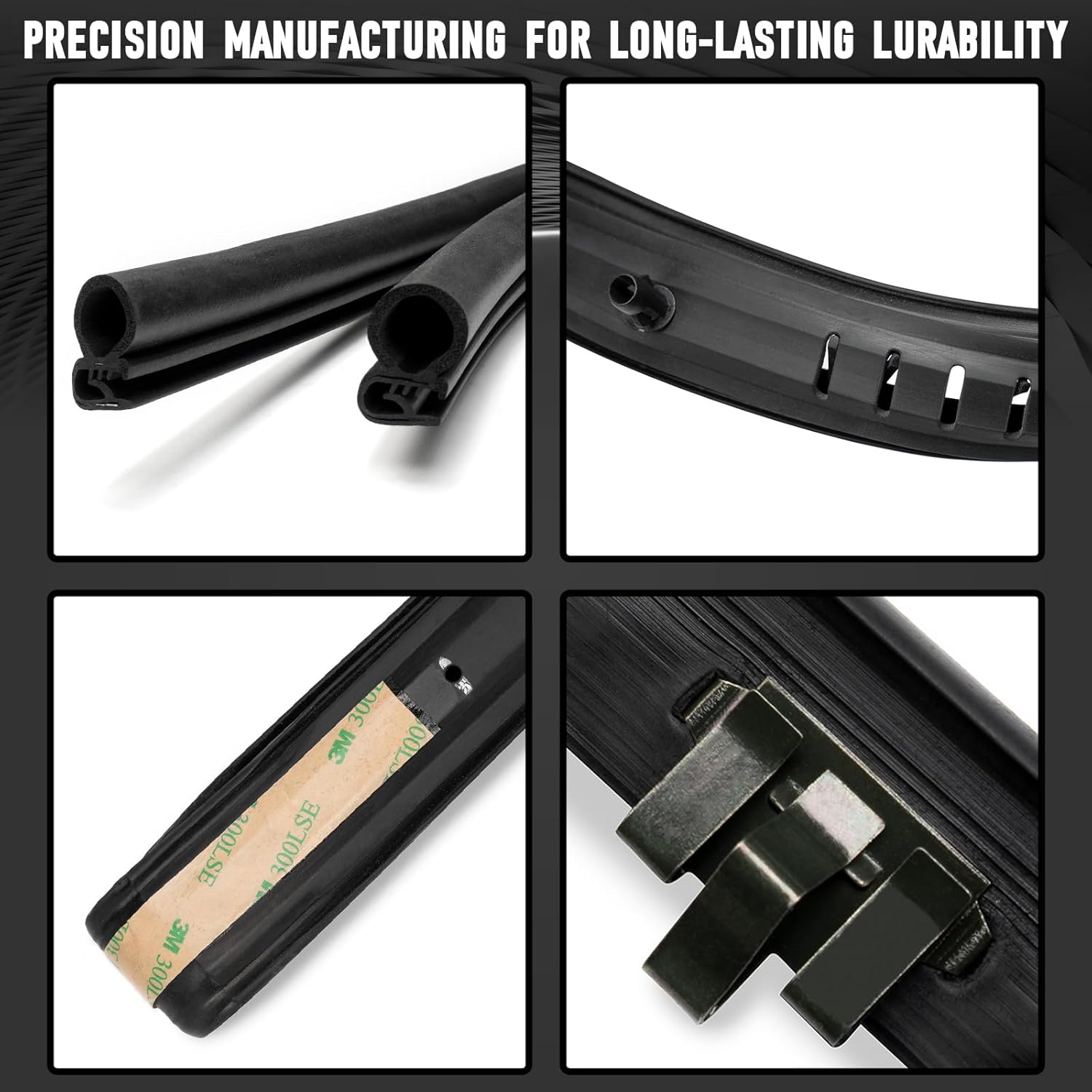 Front Door Window Molding Rubber Felt Channel Trim Seal Weather Strip Kit Fit Chevy C10 C20 C30 K10 K20 K30 K5 Blazer Suburban V1500 R1500 GMC C1500 C2500 C3500 K1500 K2500 K3500 Jimmy Truck - Image 6