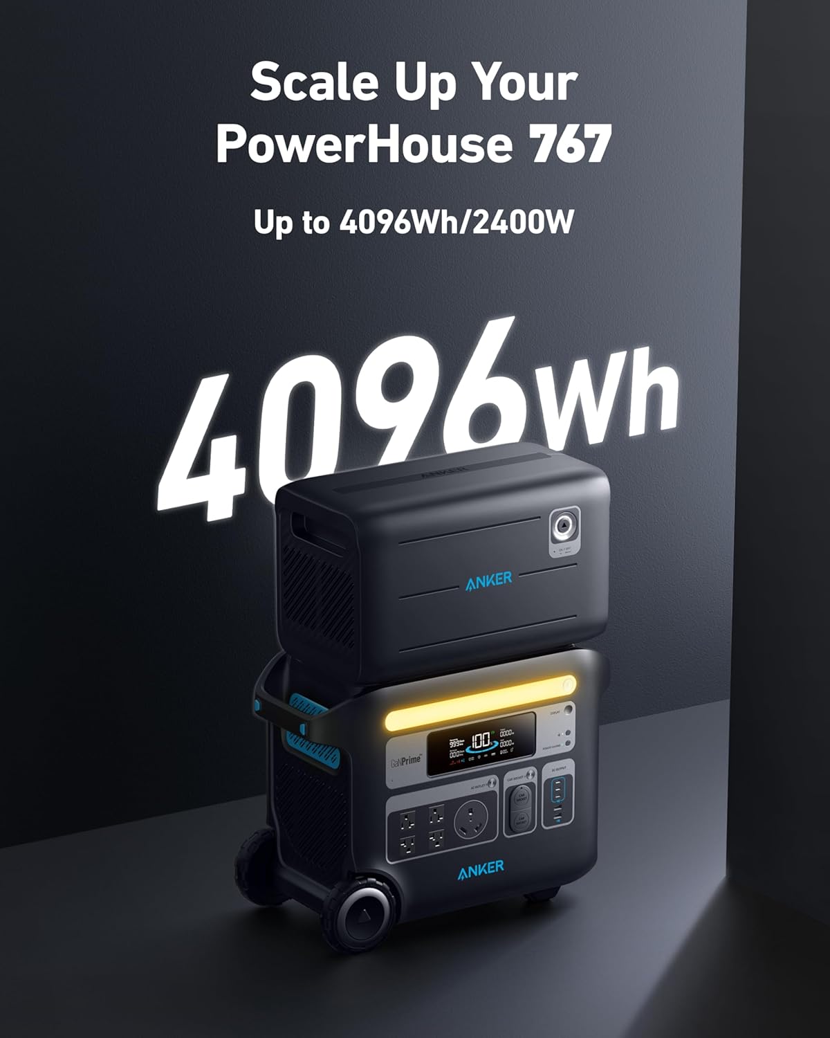 Anker Powerhouse 760 Portable Power Station Expansion Battery (2048Wh), 6× Longer Lifespan LiFePO4 Batteries, 2048Wh Extra Battery SOLIX F2000 - Image 3
