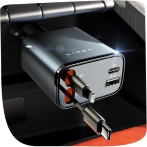 LISEN Retractable Car Charger, 84W ...