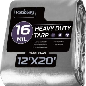 Tarp 12x20FT, 16 Mil, Heavy Duty Wa...