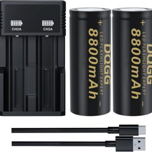 2 Pack 3.7V Ni-MH Rechargeable Batt...