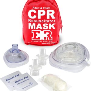 Adult and Infant CPR Mask Combo Kit...