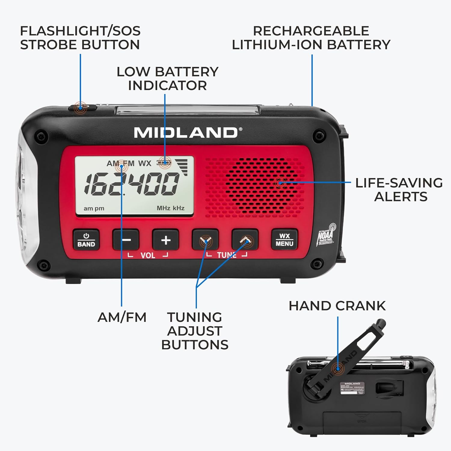 Midland ER40 Emergency Crank Radio - Image 5