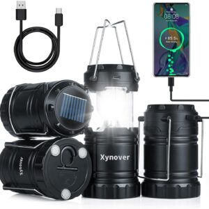 4-Pack Solar Camping Lanterns,Recha...