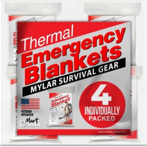 Emergency Blanket 4-Pack Space Myla...