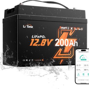 Litime 12V 200Ah Mini LiFePO4 Batte...