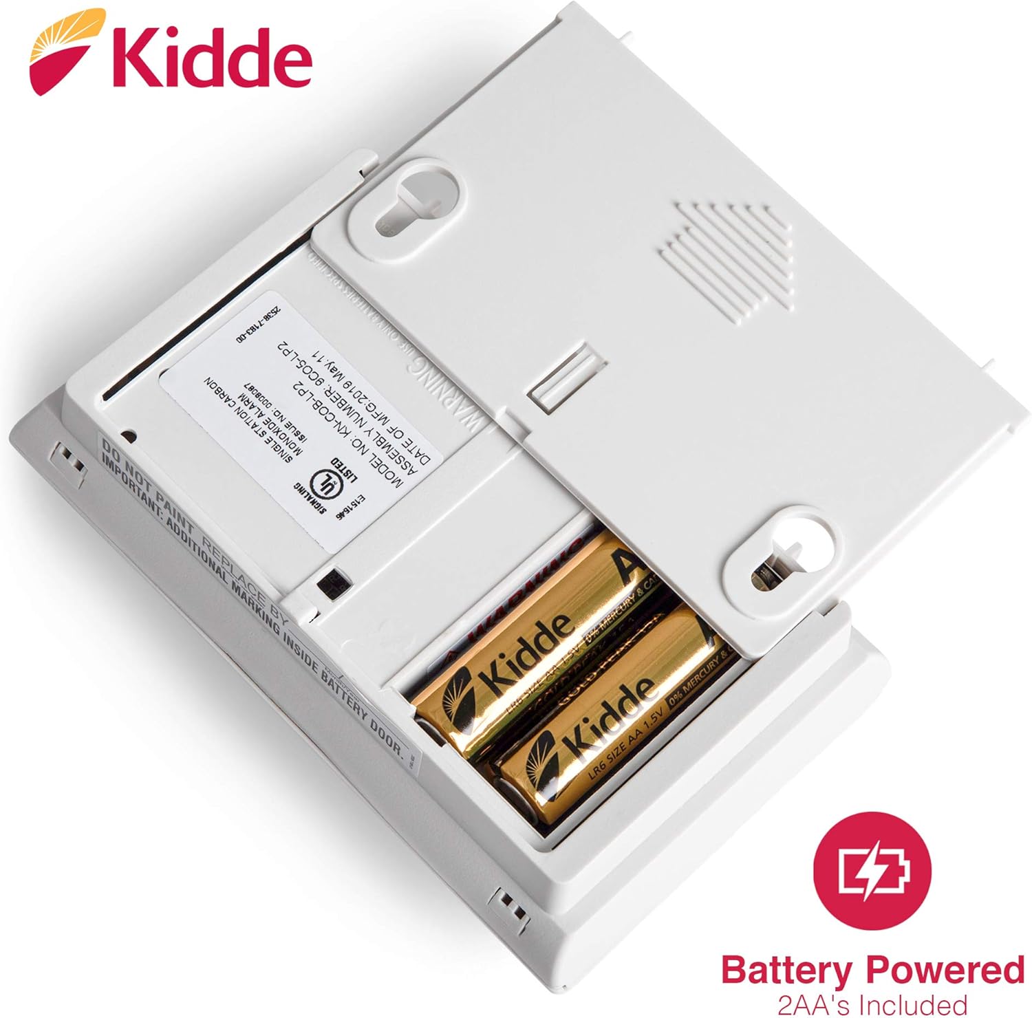 Kidde Carbon Monoxide Detector, AA Battery Powered, Portable for Travel or Home, 85 dB Alarm, LED Status Indicators, 3rd Edition - Image 4