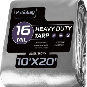 Tarp 10x20FT, 16 Mil, Heavy Duty Wa...