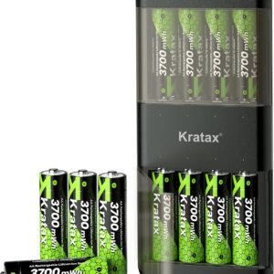 Kratax 3700mWh AA Rechargeable Lith...