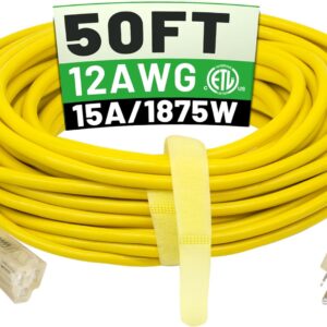 POWGRN 50 ft 12/3 Outdoor Extension...