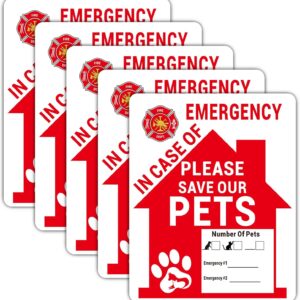 Pet Alert Sign Stickers,5 Pack Save...