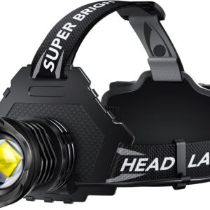 AKNEAR Rechargeable LED Headlamp Su...