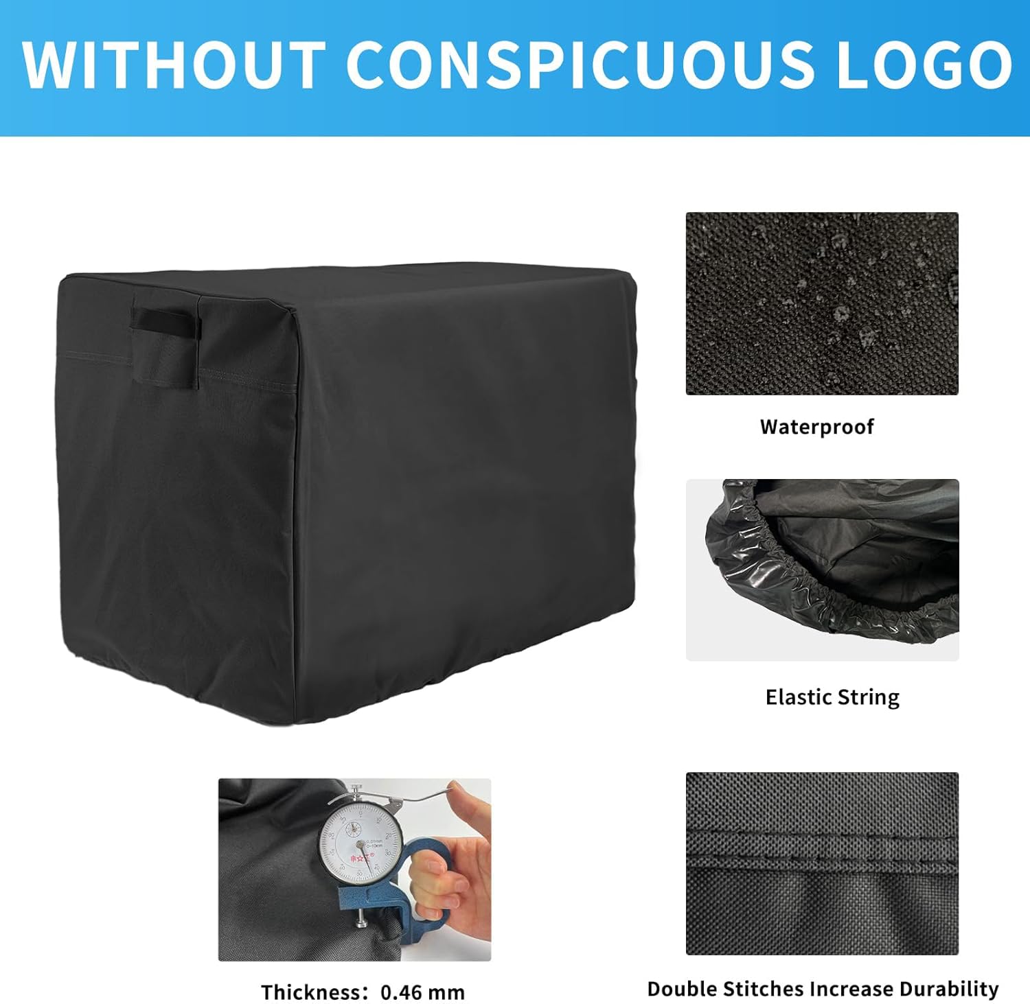 Joramoy Generator Covers Waterproof UV Protection Heavy Duty 600D Oxford Cover Universal for Wen 56310ic & Wen 3800 & Predator 3500 (24x 18x 20 inch) - Image 3