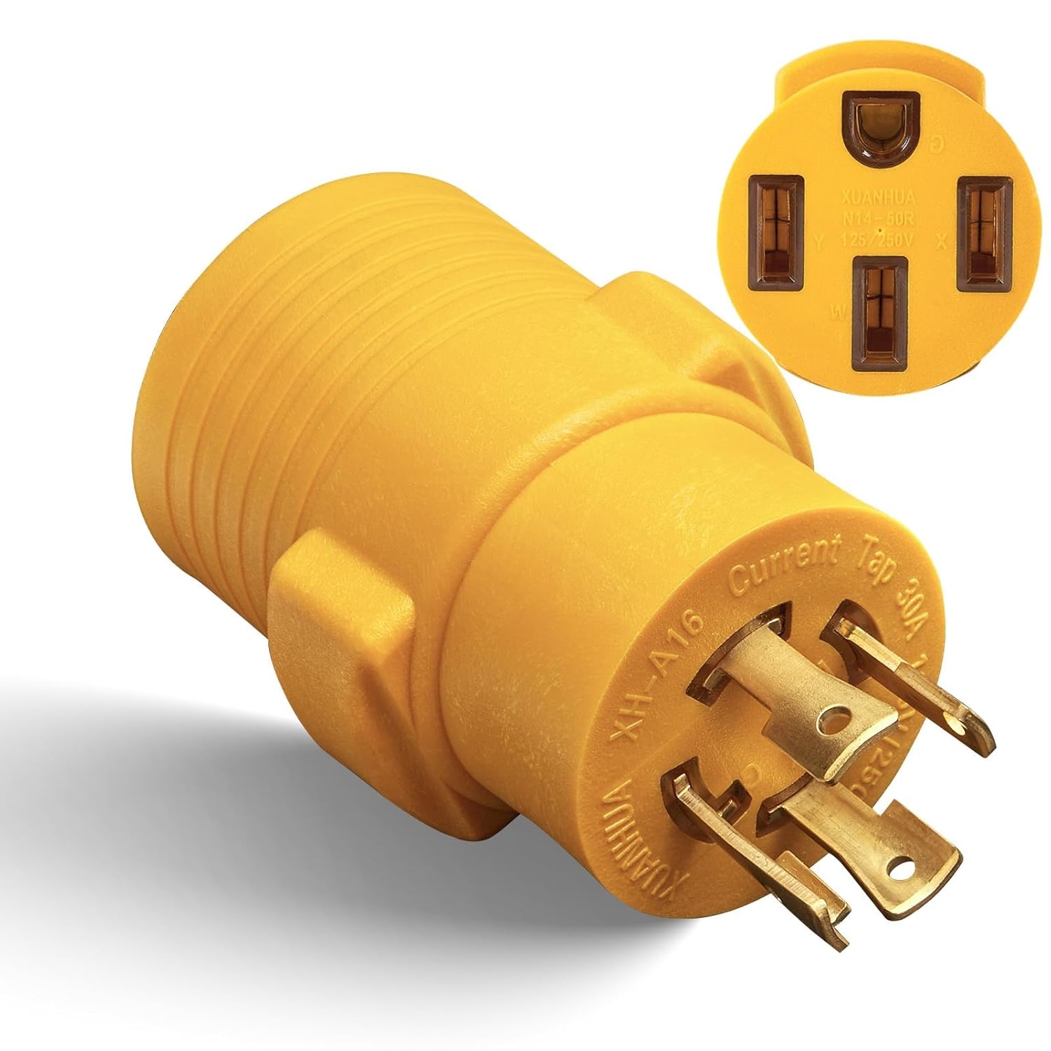 MECMO NEMA L14-30P to 14-50R RV Generator Adapter, 30 Amp to 50 Amp Twist Locking Generator 4 Prong Male Plug to 4 Prong RV Female, Heavy Duty for RV Trailer Camper Generator EV Tesla Level 2 Charging - Image 9