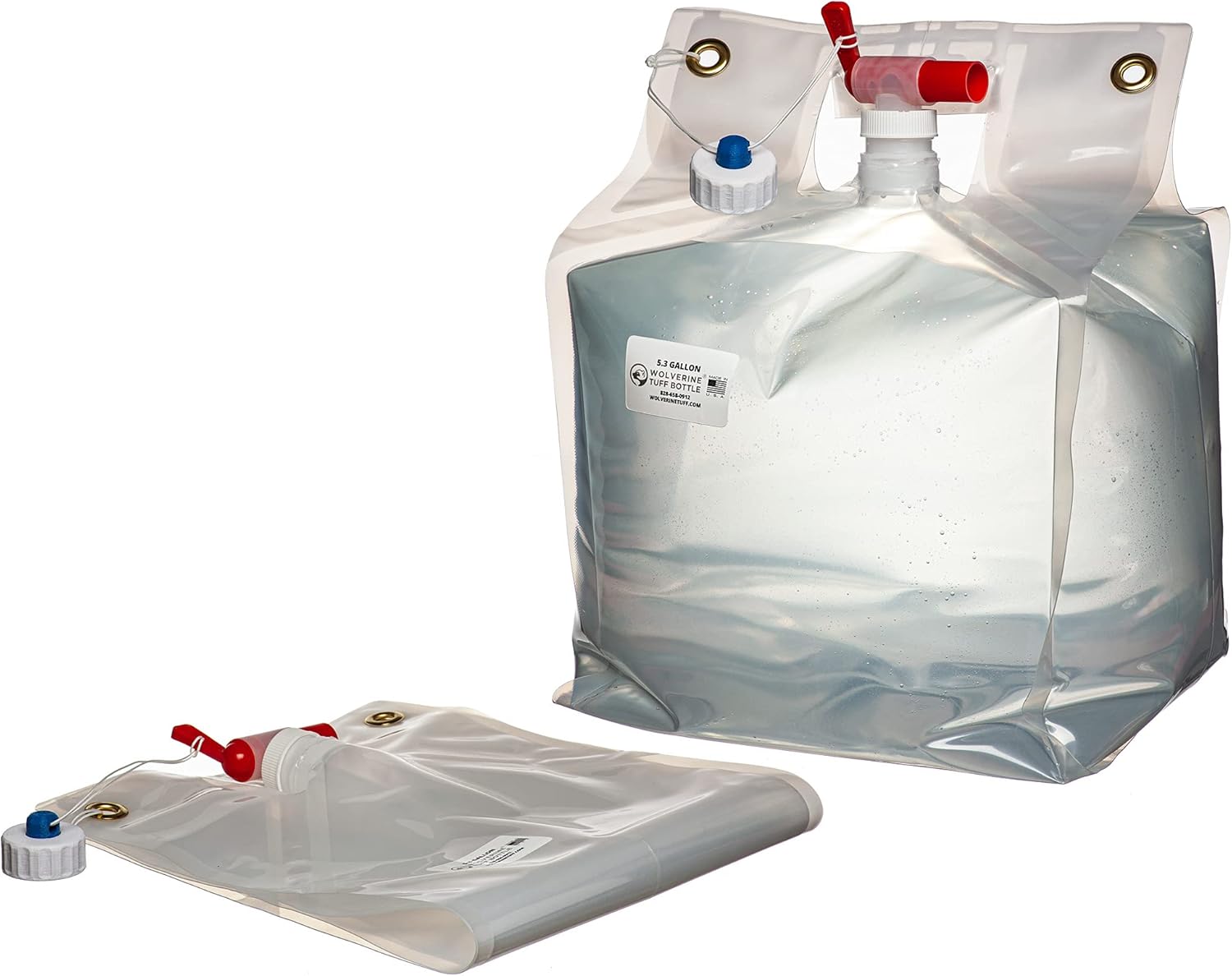 Wolverine Tuff Bottle 5 Gallon/20 Liter Collapsible Water Container with a Red Fast Flow Spout - Image 2