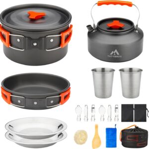 THTYBROS 17pcs Camping Cookware Kit...