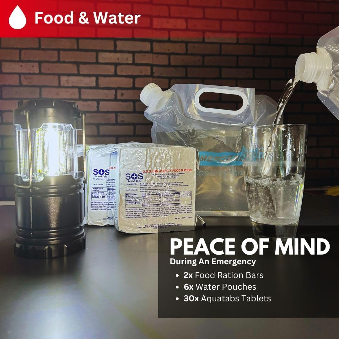 2 Person Hurricane Survival Kit | Disaster Preparedness Kit Packed w/Hurricane Preparedness Items & Hurricane Supplies When You Need It Most - Image 3