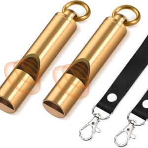 Brass Emergency Whistles 2 Pack wit...