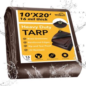 Winpull Tarp 10x20FT, 16 Mil Heavy ...